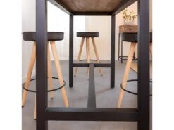 Table Haute En Bois De Manguier Et Métal Petra -Mobilier De Restaurant table a manger 18320661