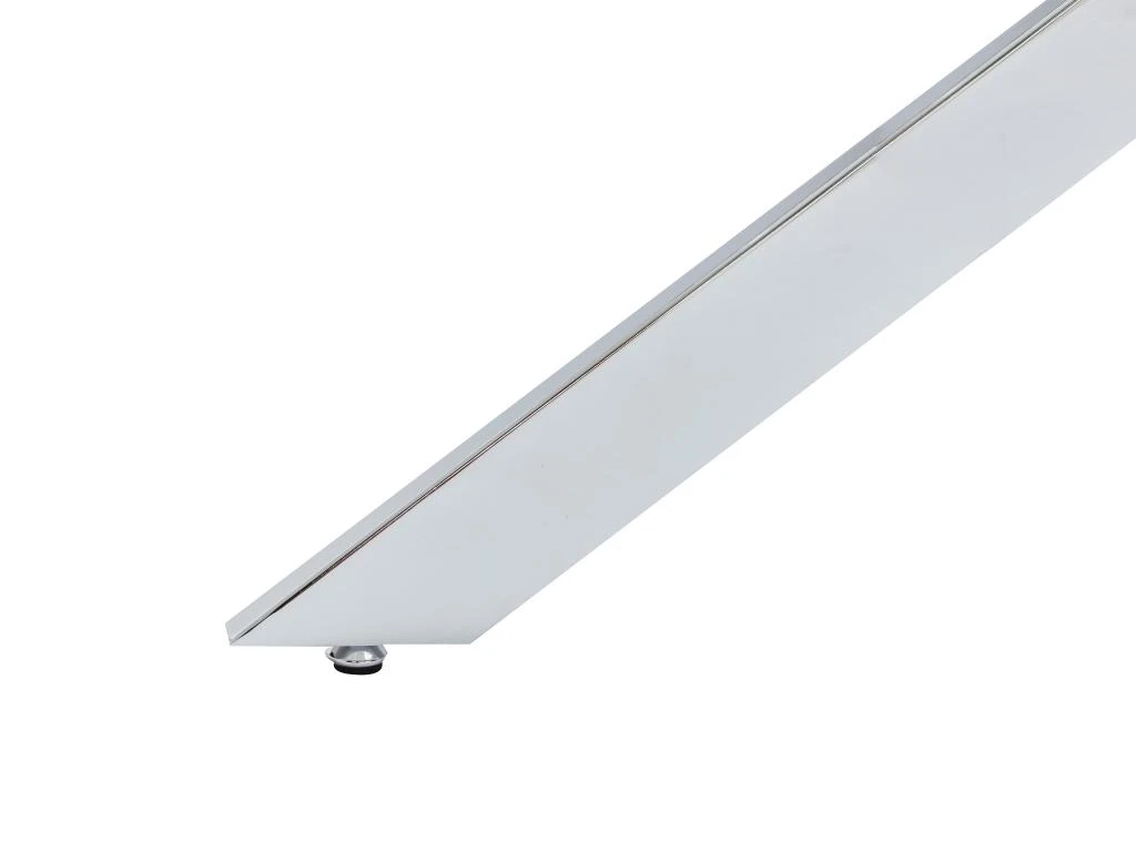 Table à Manger Ronde 4 Couverts En Verre Trempé Et Métal Chromé - Transparent - COSIMA 6 Table à Manger Ronde 4 Couverts En Verre Trempé Et Métal Chromé - Transparent - COSIMA – Image 6