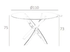 Table à Manger Ronde En Verre 1138 ANGEL CERDA -Mobilier De Restaurant table a manger 18422691