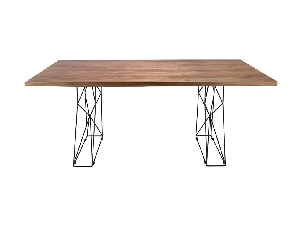 Table à Manger Rectangle Et Acier Noir 1107 ANGEL CERDA 2 Table à Manger Rectangle Et Acier Noir 1107 ANGEL CERDA – Image 2