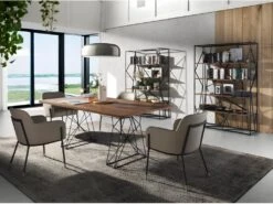 Table à Manger Rectangle Et Acier Noir 1107 ANGEL CERDA 12 Table à Manger Rectangle Et Acier Noir 1107 ANGEL CERDA -Mobilier De Restaurant table a manger 18422763