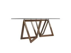 Table à Manger En Verre Et Noyer 1102 ANGEL CERDA -Mobilier De Restaurant table a manger 18423089