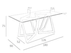 Table à Manger En Verre Et Noyer 1102 ANGEL CERDA -Mobilier De Restaurant table a manger 18423095