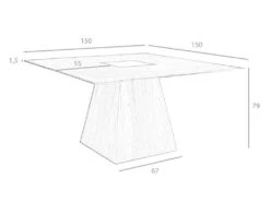 Table à Manger Avec Verre Noir 1079 ANGEL CERDA -Mobilier De Restaurant table a manger 18423265