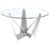Table à Manger En Verre Et Acier Chromé 1042 ANGEL CERDA