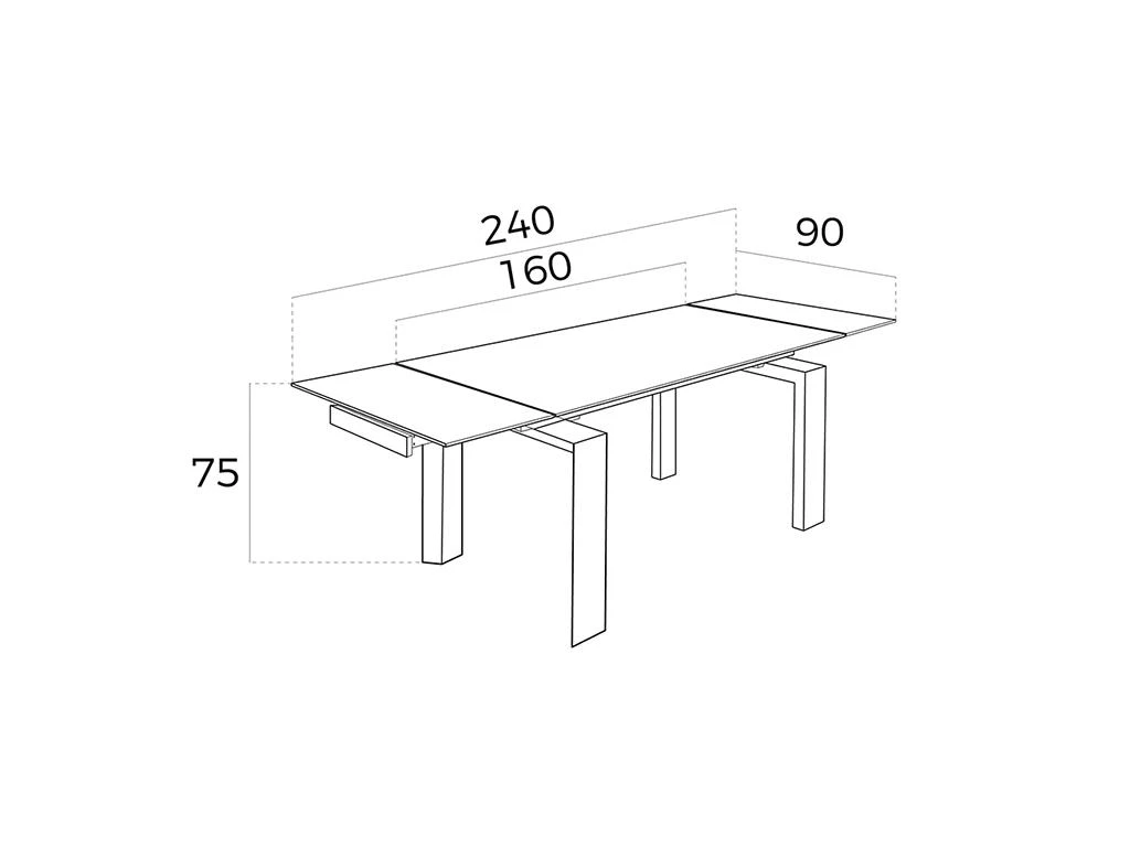 Table à Manger Extensible Verre Et Bois 1007 ANGEL CERDA 4 Table à Manger Extensible Verre Et Bois 1007 ANGEL CERDA – Image 4