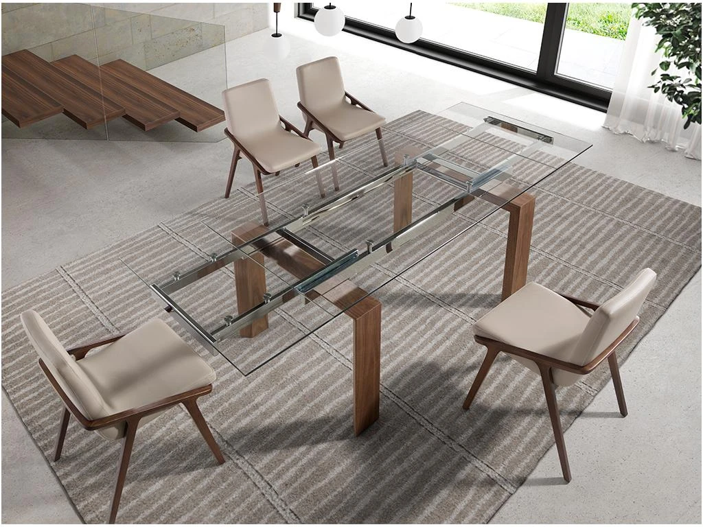 Table à Manger Extensible Verre Et Bois 1007 ANGEL CERDA 8 Table à Manger Extensible Verre Et Bois 1007 ANGEL CERDA – Image 8