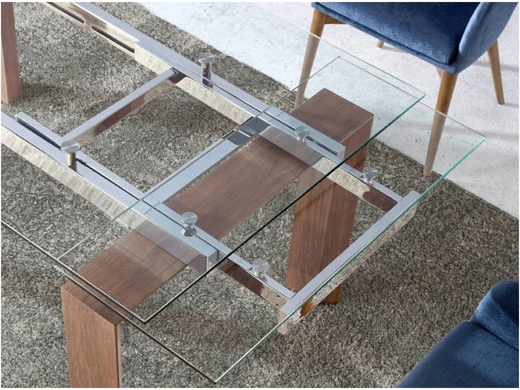 Table à Manger Extensible Verre Et Bois 1007 ANGEL CERDA 9 Table à Manger Extensible Verre Et Bois 1007 ANGEL CERDA – Image 9