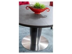 Table à Manger Extensible 120-160 X 120 X 76 Cm - Anthracite -Mobilier De Restaurant table a manger 18831947