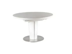 Table à Manger Extensible 120-160 X 120 X 76 Cm - Blanc Effet Marbre -Mobilier De Restaurant table a manger 18831983