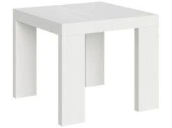 Table Extensible 90x90/246 Cm Roxell Frêne Blanc