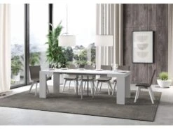 Table Extensible 90x90/246 Cm Roxell Frêne Blanc -Mobilier De Restaurant table a manger 18960951
