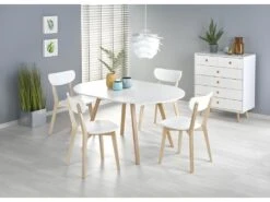 Table à Manger Ronde 102-142 X 102 X 73 Cm - Blanc -Mobilier De Restaurant table a manger 18966137