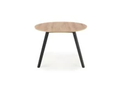 Table à Manger Ronde 102-142 X 102 X 73 Cm - Chêne Artisanal -Mobilier De Restaurant table a manger 18966173