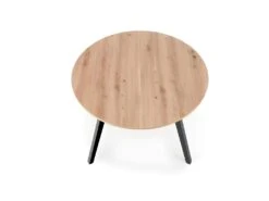 Table à Manger Ronde 102-142 X 102 X 73 Cm - Chêne Artisanal -Mobilier De Restaurant table a manger 18966177