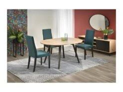 Table à Manger Ronde 102-142 X 102 X 73 Cm - Chêne Artisanal -Mobilier De Restaurant table a manger 18966185