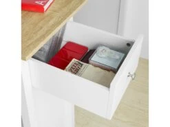 Table Haute De Bar Table De Cuisine Mange-debout– Blanc Lxlxh 120x55x90 Cm, Fwt64-wn -Mobilier De Restaurant table a manger 19310933