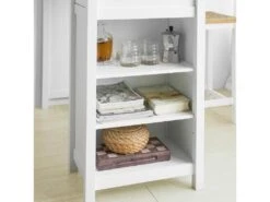 Table Haute De Bar Table De Cuisine Mange-debout– Blanc Lxlxh 120x55x90 Cm, Fwt64-wn -Mobilier De Restaurant table a manger 19310935