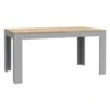 Table Repas Extensible L160/206 Cm Décor Chêne Gris Et Clair - ANTIBES