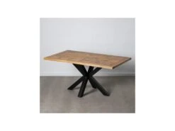 Table De Repas Rectangulaire Bois Massif/Noir - GRIMALI -Mobilier De Restaurant table a manger 19475489