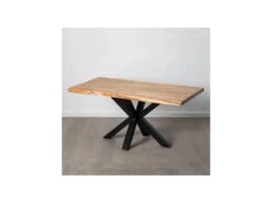 Table De Repas Rectangulaire Bois/Noir - LILIMA -Mobilier De Restaurant table a manger 19475513