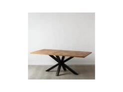 Table De Repas Rectangulaire Noir/Bois Parqueté - BOB -Mobilier De Restaurant table a manger 19475537