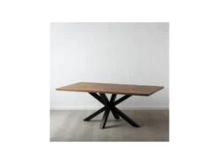 Table De Repas Rectangulaire Noir/Bois à Carreaux - BOB -Mobilier De Restaurant table a manger 19815873