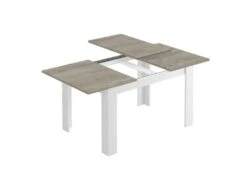 Table De Repas à Allonge Blanc/Chêne - ARTICA - L 140/190 X L 90 X H 78 Cm -Mobilier De Restaurant table a manger 19824577