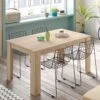 Table De Repas Extensible Chêne Clair - OXNARD - L 140/190 X L 90 X H 78 Cm