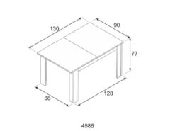 Table De Repas Extensible Chêne Clair - OXNARD - L 140/190 X L 90 X H 78 Cm -Mobilier De Restaurant table a manger 19824645