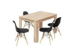 Table De Repas Extensible Chêne Clair - OXNARD - L 140/190 X L 90 X H 78 Cm -Mobilier De Restaurant table a manger 19824649