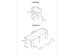 Table Extensible 51/237 Cm Gris Béton - ARSENE - L 51/237 X L 90 X H 78 Cm -Mobilier De Restaurant table a manger 19824937