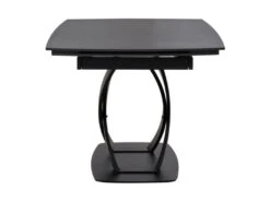 Table Extensible 140/200 Cm Céramique Gris Foncé Et Métal - MORIARTY -Mobilier De Restaurant table a manger 20013387