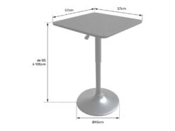 Table De Bar Carrée Noire LUKE - HAPPY GARDEN -Mobilier De Restaurant table a manger 20096855