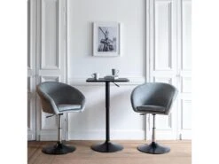 Table De Bar Carrée Noire LUKE - HAPPY GARDEN -Mobilier De Restaurant table a manger 20096857