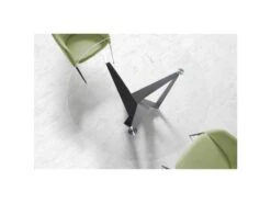 Table à Manger Base Acier Et Verre Trempé -Mobilier De Restaurant table a manger 21090025