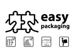 Table à Manger Ronde Fixe ZEN, 90x90x77cm, Capacité Jusqu'à 4 Personnes, Couleur Blanc Mat, Pieds Métalliques Couleur Noir Laqué Mat -Mobilier De Restaurant table a manger 21317035