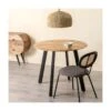 Table De Repas Ronde 90 Cm Bois/Métal - MAJA