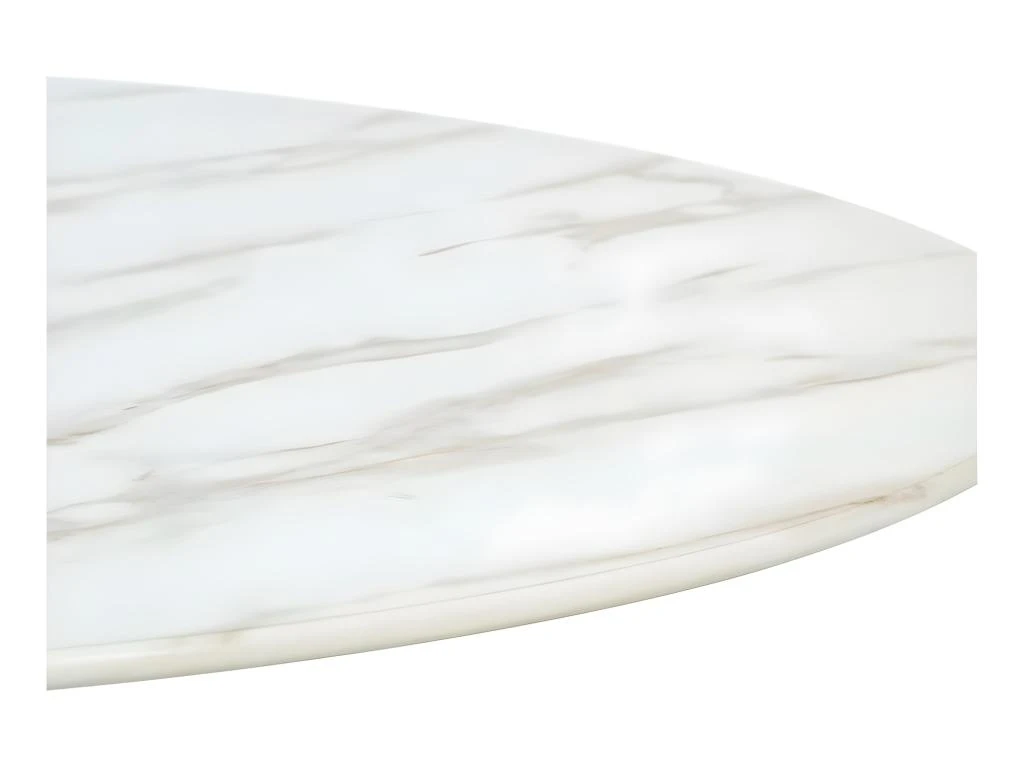 Table De Repas Ronde Blanc Marbré/Or 100 Cm - ARITIO 3 Table De Repas Ronde Blanc Marbré/Or 100 Cm - ARITIO – Image 3