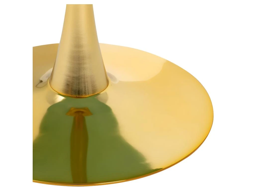 Table De Repas Ronde Blanc Marbré/Or 100 Cm - ARITIO 5 Table De Repas Ronde Blanc Marbré/Or 100 Cm - ARITIO – Image 5