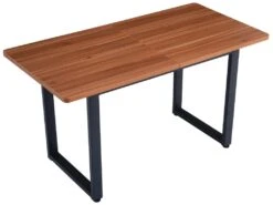 Table à Manger - Cadre En Acier - Style Industriel - Marron & Noir -Mobilier De Restaurant table a manger 22040835