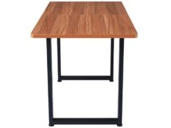 Table à Manger - Cadre En Acier - Style Industriel - Marron & Noir -Mobilier De Restaurant table a manger 22040837