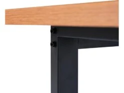 Table à Manger - Cadre En Acier - Style Industriel - Marron & Noir -Mobilier De Restaurant table a manger 22040841