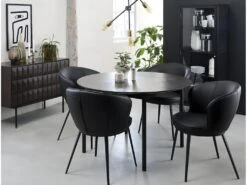 Latina Table De Salle à Manger Diamètre 120 Cm, Finition Chêne Espresso. -Mobilier De Restaurant table a manger 22115129