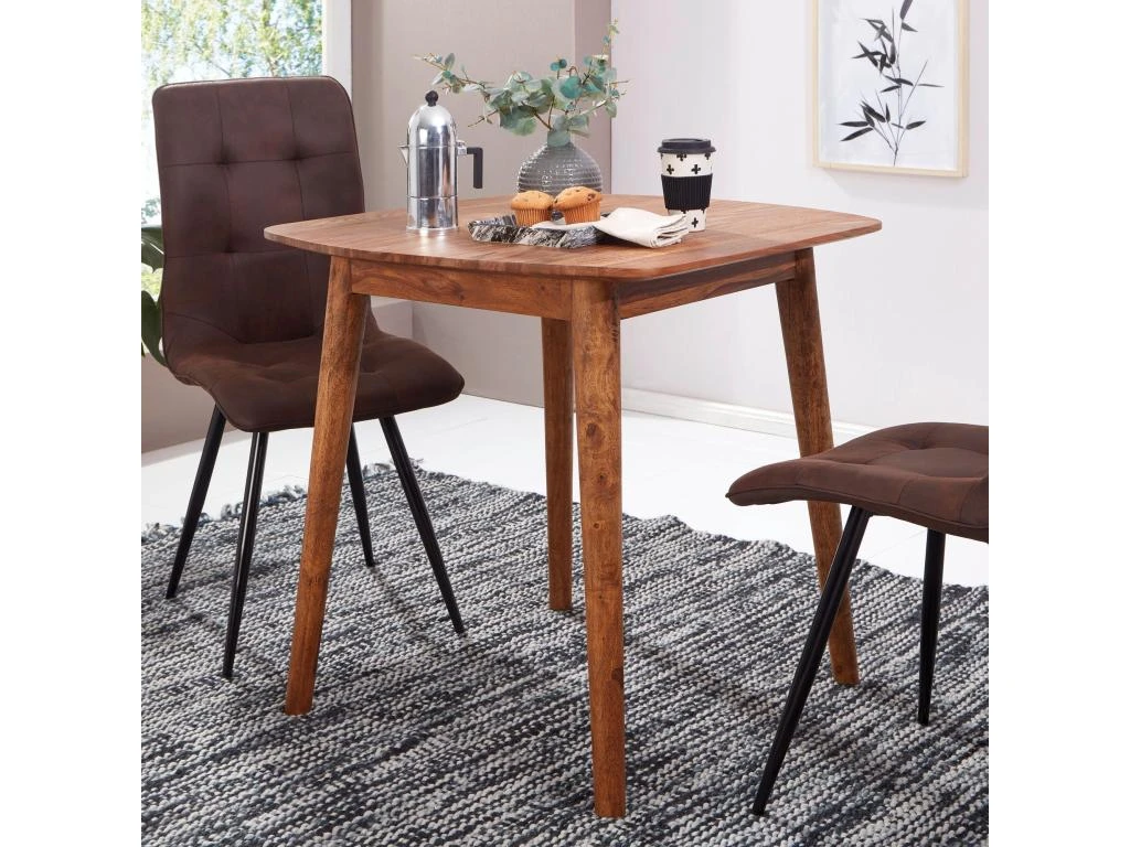 Table De Salle à Manger Bois Massif Table De Cuisine Sheesham Petit 2 Table De Salle à Manger Bois Massif Table De Cuisine Sheesham Petit – Image 2