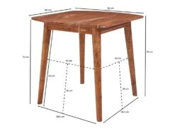 Table De Salle à Manger Bois Massif Table De Cuisine Sheesham Petit 9 Table De Salle à Manger Bois Massif Table De Cuisine Sheesham Petit -Mobilier De Restaurant table a manger 22260061