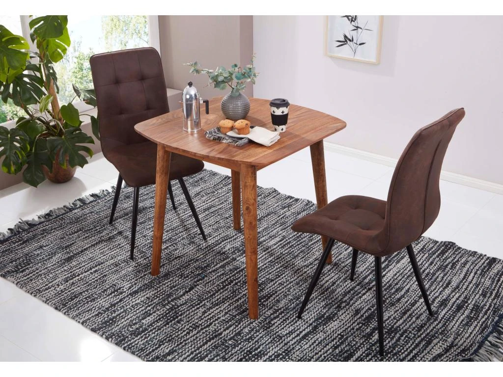 Table De Salle à Manger Bois Massif Table De Cuisine Sheesham Petit 5 Table De Salle à Manger Bois Massif Table De Cuisine Sheesham Petit – Image 5