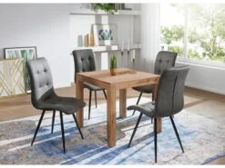 Table De Salle à Manger 80x76x80cm Bois Massif Table De Cuisine Acacia -Mobilier De Restaurant table a manger 22260079