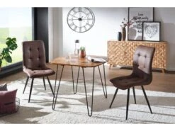 Table De Salle à Manger Table à Manger Avec Pieds En Métal Table En Bois Massif Table En Bois -Mobilier De Restaurant table a manger 22260113