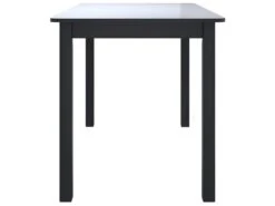 Table De Salle à Manger Noir 114x71x75 Cm Bois D'hévéa Massif -Mobilier De Restaurant table a manger 22566489